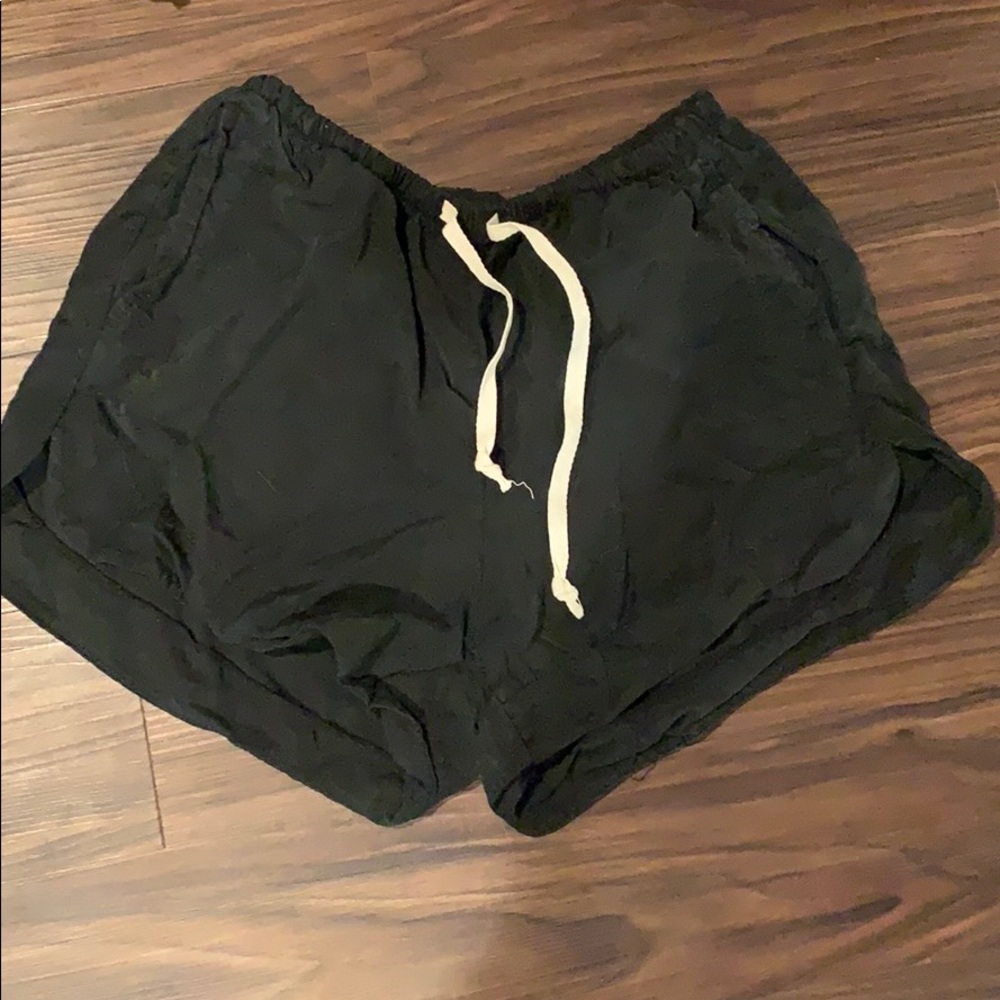 black shorts
